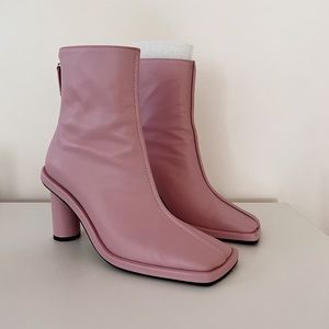 Pink ankle boots